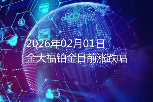 2026年02月01日金大福铂金目前涨跌幅