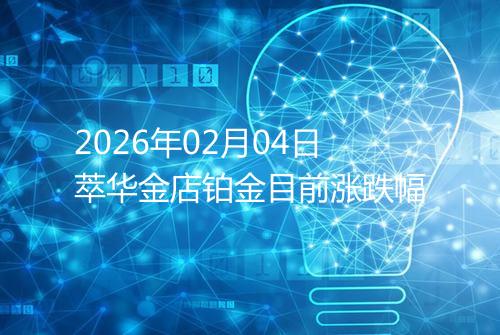 2026年02月04日萃华金店铂金目前涨跌幅