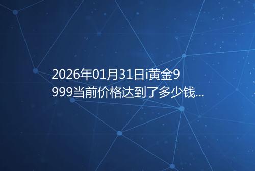2026年01月31日i黄金9999当前价格达到了多少钱一克