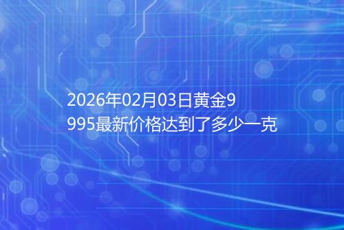 2026年02月03日黄金9995最新价格达到了多少一克