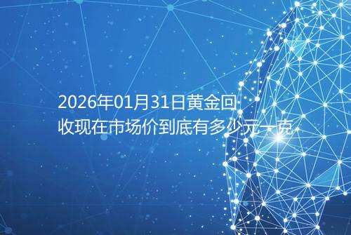 2026年01月31日黄金回收现在市场价到底有多少元一克