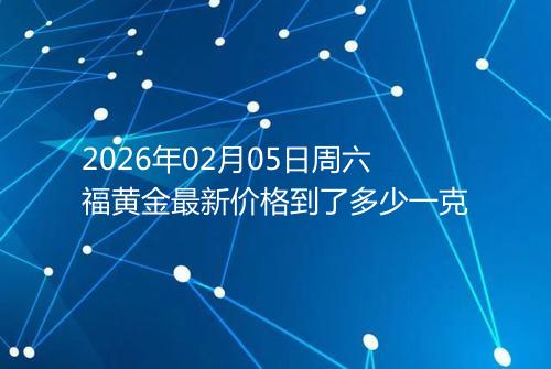 2026年02月05日周六福黄金最新价格到了多少一克
