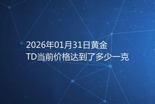 2026年01月31日黄金TD当前价格达到了多少一克