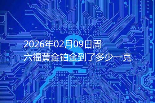 2026年02月09日周六福黄金铂金到了多少一克