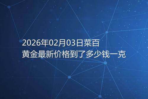 2026年02月03日菜百黄金最新价格到了多少钱一克
