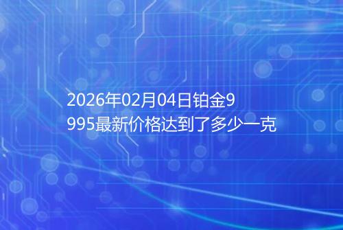 2026年02月04日铂金9995最新价格达到了多少一克