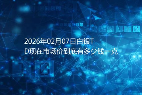 2026年02月07日白银TD现在市场价到底有多少钱一克