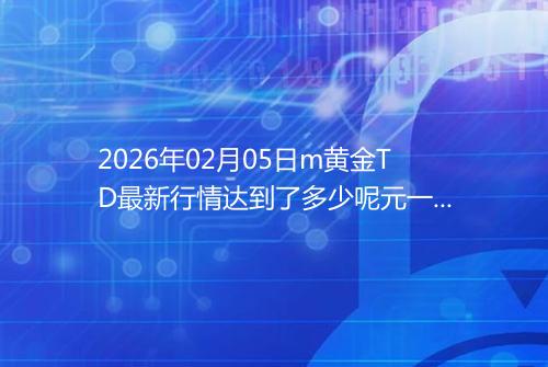 2026年02月05日m黄金TD最新行情达到了多少呢元一克